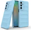 Two light blue phone cases are shown, one in the foreground and one in the background, with a phone visible inside the background case. Produktbild-Vorschau