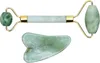 Jade roller en Gua Sha schraper – Groen (kleur en vorm Productafbeelding-voorbeeld 4