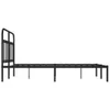 vidaXL Struttura letto con testiera in metallo nero 140x200 Anteprima dell’immagine prodotto 5