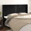 vidaXL Kopfteil mit Ohren Schwarz 203x16x118/128 cm Samt Produktbild-Vorschau 2