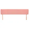 Design Möbel Kopfteil mit Ohren Rosa 203x23x78/88 cm Samt - Produktbild-Vorschau 3