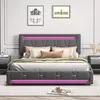 INONEFT Polsterbett 160x200cm mit 4 Schubladen, Produktbild-Vorschau 2