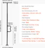 A diagram showing the dimensions and specifications of a floor-mounted safety grab bar. Voir les images du produit