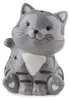 Spardose Katze Keramik 12x16x10cm grau Produktbild-Vorschau 2