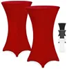 DETEX 2x Stehtischhussen 80-85cm Bordeaux Rot Produktbild-Vorschau 1