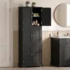 COSTWAY Hochschrank mit 6 Türen, 60 x 30 x 160 cm, Produktbild-Vorschau 2