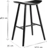 Miliboo - Schwarze Barhocker H65 cm (2er Set) DEMORY Produktbild-Vorschau 7