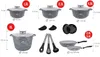 KlönBerg set de 17 casseroles | avec revêtement marbré | Voir les images du produit 2