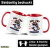 Huuraa Kaffeetasse Pew Pew cooles Einhorn 330ml Rot Keramik Produktbild-Vorschau 2