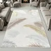 Tappeto color crema con motivo a palme ed effetto lucido, Anteprima dell’immagine prodotto 1