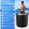 Vigevee Eisbad Badewanne Eistonne  80cm X 80cm Sauna Produktbild-Vorschau 4