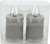 2er Set LED Stumpenkerzen Grau Echtwachs 9,5 cm Timer Produktbild-Vorschau 5