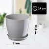 Doniczka KADAX "Turi", doniczka ze spodkiem, 14 cm, szara Podgląd zdjęcia produktu 2