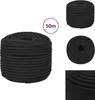 vidaXL Corde de bateau noir 12 mm 50 m Polypropylène - Voir les images du produit 1