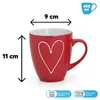 Set di 4 tazze da caffè grandi in stile country con cuori Anteprima dell’immagine prodotto 2