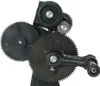 A close-up view of a mechanical device with multiple gears and rollers, isolated on a white background. Podgląd zdjęcia produktu