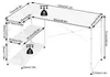 Schreibtisch – Eckschreibtisch – 120x72,5x72 cm – L-förmig Produktbild-Vorschau 5