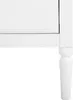 A close-up view of the bottom corner of a white piece of furniture, showing a decorative leg. Anteprima dell’immagine prodotto