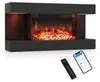 COSTWAY, chimenea eléctrica de 32 pulgadas, de 3 lados, Vista previa de la imagen del producto 1
