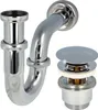 tecuro Siphon mit Pop Up Ablaufventil verchromt - Universal Produktbild-Vorschau 1