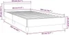 Technical drawing of a bed frame with dimensions indicated. Podgląd zdjęcia produktu