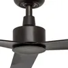 Close-up view of a dark brown ceiling fan with three blades. Produktbild-Vorschau