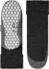 A pair of dark gray slipper socks shown from the sole and top view. Produktbild-Vorschau