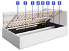 Łóżko młodzieżowe 120x200 cm - z pojemnikiem - Czarne- Podgląd zdjęcia produktu 3