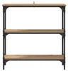 vidaXL Konzolový stolík Artisan dub 75 x 22,5 x 75 cm Náhľad obrázku produktu 5