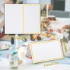 100 prázdných zlatých jmenovek, 8,5 x 10 cm, se zlatým Náhled obrázku produktu 2
