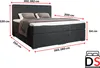 Boxspringbett BOSTON 160x200 cm Velour Kronos 34 Anthrazit Produktbild-Vorschau 5