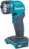 A cordless LED work light with a teal and gray body. Produktbild-Vorschau