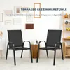 COSTWAY Lot de 2 chaises de jardin avec accoudoirs, chaises Voir les images du produit 6