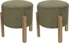 Tabouret Cotele Scott Vert - Lot De 2 Voir les images du produit 1