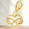Unendlichkeit Charm Anhänger mit Herz für Ewige Liebe I Gelbgold Produktbild-Vorschau