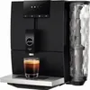 A black Jura ENA 4 coffee machine is shown in a studio setting with a glass of espresso. Anteprima dell’immagine prodotto