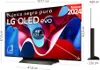 A 48-inch LG OLED evo TV is shown with dimensions and marketing text. Produktbild-Vorschau