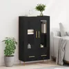 vidaXL Highboard čierny dubový vzhľad 69,5 x 31 x 115 cm Náhľad obrázku produktu 4