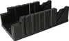 A black plastic miter box is shown against a white background. Produktbild-Vorschau