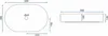 Technical drawing of a sink with dimensions. Produktbild-Vorschau