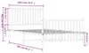 vidaXL Postel s čelem a nohou kovová bílá 100x200 cm Náhled obrázku produktu 8