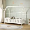 ML-Design Kinderbett 70x140cm mit Rausfallschutz, Dach & Produktbild-Vorschau 8