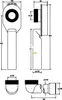 Primaster Urinal-Set Gaia weiß inkl. Ablauf und Druckspüler Produktbild-Vorschau 2