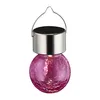 LED Solarleuchte Crackle 4er Set pink blau hellgrün 9x13cm Produktbild-Vorschau 4