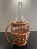 2 x 2L Flasche mit Weidenkorb Karaffe Glasflasche Produktbild-Vorschau 4