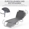 Outsunny Sonnenliege klappbar Gartenliege, Liegestuhl mit Produktbild-Vorschau 4