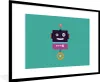 MuchoWow® Gerahmtes Poster Roboter - Rad - Lila - Grün - Produktbild-Vorschau 1