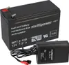 Multipower Blei-Akku MP7,2-12B Pb 12V / 7,2Ah + Ladegerät Produktbild-Vorschau 1