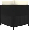 Divano angolare modulare con cuscini in poly rattan nero Anteprima dell’immagine prodotto 11