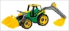 Lena 2080 Traktor se lžící a bagrem zeleno žlutý 107 cm Náhled obrázku produktu 1